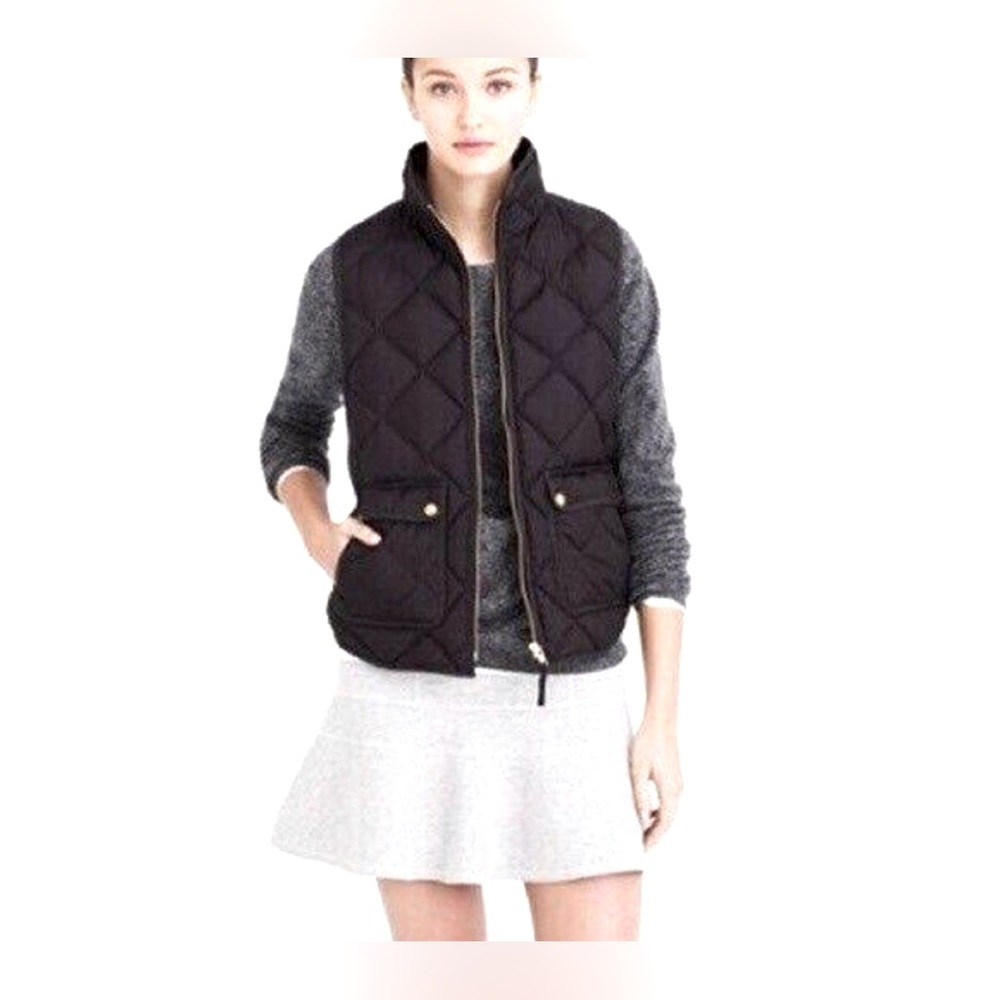 JCREW quilted puffer best in black.